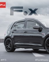 NEW 17 INCH FOX PF3 ALLOY WHEELS IN GLOSS BLACK 5x108