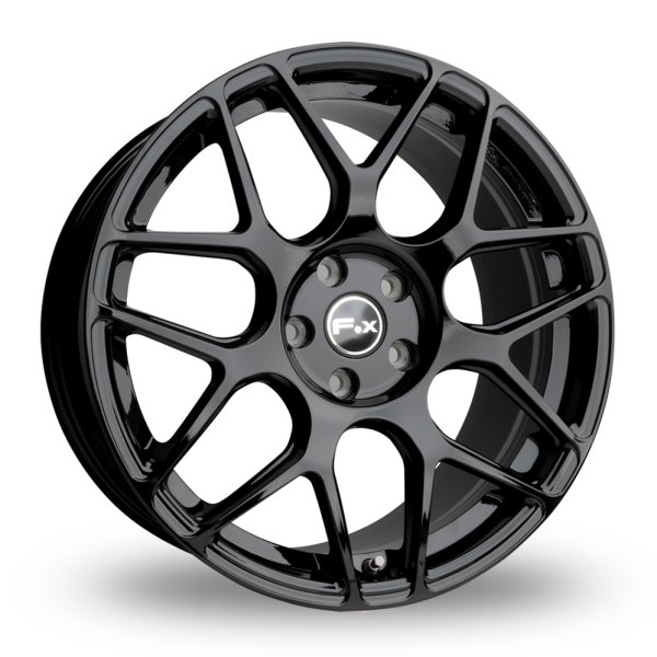 NEW 17 INCH FOX PF3 ALLOY WHEELS IN GLOSS BLACK 5x112