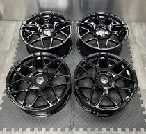 NEW 17 INCH FOX PF3 ALLOY WHEELS IN GLOSS BLACK 5x112