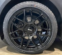 NEW 17 INCH FOX PF3 ALLOY WHEELS IN GLOSS BLACK 5x112
