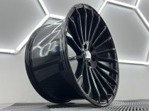 NEW 22 INCH STROM STR4 ALLOY WHEELS IN GLOSS BLACK WITH ULTRA DEEP CONCAVE 11.5" REAR OPTION 5x112