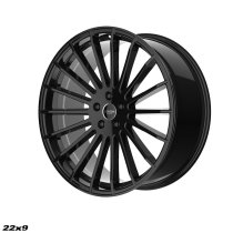 NEW 22 INCH STROM STR4 ALLOY WHEELS IN GLOSS BLACK WITH ULTRA DEEP CONCAVE 11.5" REAR OPTION 5x112