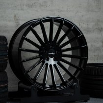 NEW 23 INCH STROM STR4 ALLOY WHEELS IN GLOSS BLACK WITH DEEP CONCAVE 10.5" ALL ROUND 5x120