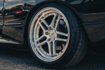 NEW 18 INCH STROM DS-05 ALLOY WHEELS IN HYPER SILVER WITH POLISHED DEEP DISH, SILVER RIVETS AND VERY DEEP 10.5" REAR OPTION 5x120
