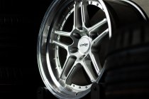 NEW 18 INCH STROM DS-05 ALLOY WHEELS IN HYPER SILVER WITH POLISHED DEEP DISH, SILVER RIVETS AND VERY DEEP 10.5" REAR OPTION 5x120