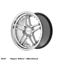 NEW 18 INCH STROM DS-05 ALLOY WHEELS IN HYPER SILVER WITH POLISHED DEEP DISH AND SILVER RIVETS 5x100