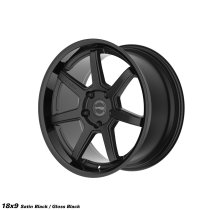 NEW 18 INCH STROM DS-15 ALLOY WHEELS IN SATIN BLACK WITH GLOSS BLACK DISH AND VERY DEEP CONCAVE WIDER REAR OPTIONS 5x114.3