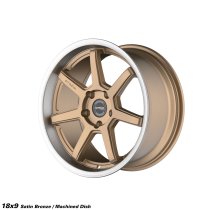 NEW 18 INCH STROM DS-15 ALLOY WHEELS IN SATIN BRONZE WITH POLISHED DISH AND VERY DEEP CONCAVE WIDER REAR OPTIONS 5x114.3
