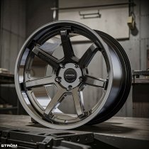 NEW 18 INCH STROM DS-15 ALLOY WHEELS IN LIGHT HYPER BLACK WITH VERY DEEP CONCAVE WIDER REAR OPTIONS 5x120