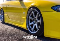 NEW 18 INCH STROM DS-15 ALLOY WHEELS IN LIGHT HYPER BLACK WITH VERY DEEP CONCAVE WIDER REAR OPTIONS 5x120