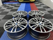 USED 19 INCH GENUINE BMW STYLE 403 F30/31 M DOUBLE SPOKE ALLOY WHEELS,WIDE REAR, FULLY REFURBED 5x120