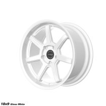 NEW 18 INCH STROM DS-15 ALLOY WHEELS IN FULL GLOSS WHITE WITH CONCAVE DESIGN 5x100