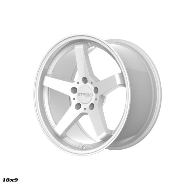 NEW 18 INCH STROM DS-35 ALLOY WHEELS IN GLOSS WHITE WITH VERY DEEP CONCAVE WIDER REAR OPTIONS 5x120