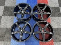 NEW 20 INCH ISPIRI ISR5 ALLOY WHEELS IN GLOSS BLACK WITH DEEPER CONCAVE 10" REARS 5x120