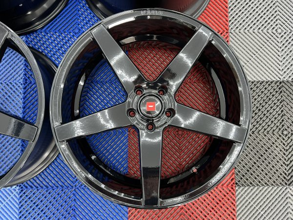 NEW 20 INCH ISPIRI ISR5 ALLOY WHEELS IN GLOSS BLACK WITH DEEPER CONCAVE 10" REARS 5x120