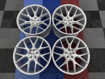Used 20 Inch Oems Fs6 Alloy Wheels Near Unmarked In Silver With Machine Polished Face And Deeper Concave 10″ Rears 5x112