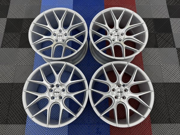 Used 20 Inch Oems Fs6 Alloy Wheels Near Unmarked In Silver With Machine Polished Face And Deeper Concave 10" Rears 5x112