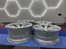 Used 20 Inch Oems Fs6 Alloy Wheels Near Unmarked In Silver With Machine Polished Face And Deeper Concave 10" Rears 5x112