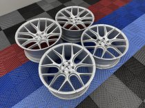 Used 20 Inch Oems Fs6 Alloy Wheels Near Unmarked In Silver With Machine Polished Face And Deeper Concave 10" Rears 5x112