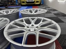 Used 20 Inch Oems Fs6 Alloy Wheels Near Unmarked In Silver With Machine Polished Face And Deeper Concave 10" Rears 5x112