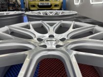 Used 20 Inch Oems Fs6 Alloy Wheels Near Unmarked In Silver With Machine Polished Face And Deeper Concave 10" Rears 5x112