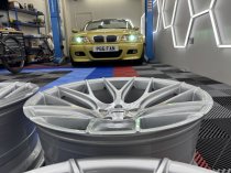 Used 20 Inch Oems Fs6 Alloy Wheels Near Unmarked In Silver With Machine Polished Face And Deeper Concave 10" Rears 5x112