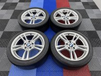 Used 18 Inch Genuine Bmw Style 400 M Sport Alloy Wheels, Wider Rears, Excellent Unmarked Condition Inc Runflat Tyres 5x120
