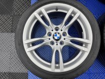 Used 18 Inch Genuine Bmw Style 400 M Sport Alloy Wheels, Wider Rears, Excellent Unmarked Condition Inc Runflat Tyres 5x120