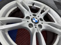 Used 18 Inch Genuine Bmw Style 400 M Sport Alloy Wheels, Wider Rears, Excellent Unmarked Condition Inc Runflat Tyres 5x120
