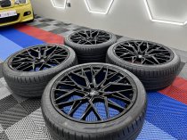 New 23 Inch Veemann V-FS51 Alloy Wheels In Gloss Black, Deep Concave 10" All Round Including New 285/35/23 Nankang Tyres 5x120