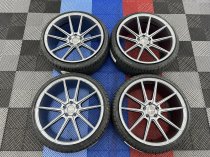 NEW 21 INCH VEEMANN V-FS4 ALLOY WHEELS IN GLOSS GRAPHITE WITH DEEPER CONCAVE 10.5″ REARS WITH NEW TYRES 5x120