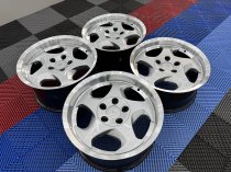 New 17 Inch Throwing Star M5 Style Alloy Wheels In Silver With Polished Dish And Deeper 9" Rears 5x120