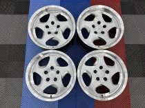 New 17 Inch Throwing Star M5 Style Alloy Wheels In Silver With Polished Dish And Deeper 9" Rears 5x120