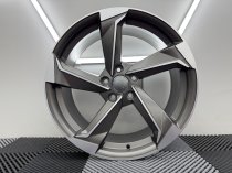 New 19 Inch Audi TT RS Twist Concept Style Alloy Wheels In Satin Gunmetal With Polished Face 5x112