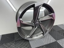 New 19 Inch Audi TT RS Twist Concept Style Alloy Wheels In Satin Gunmetal With Polished Face 5x112