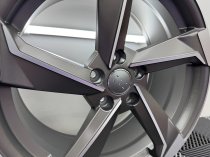 New 19 Inch Audi TT RS Twist Concept Style Alloy Wheels In Satin Gunmetal With Polished Face 5x112