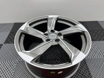 New 19 Inch Audi TT RS Twist Concept Style Alloy Wheels In Satin Gunmetal With Polished Face 5x112