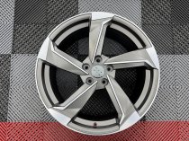 New 19 Inch Audi TT RS Twist Concept Style Alloy Wheels In Satin Gunmetal With Polished Face 5x112