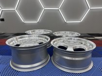 New 18 Inch Porsche 964 Turbo 3.6 Style Alloy Wheels In Silver With Polished Dish, Deep 9.5" Rear 5x130
