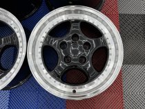 New 18 Inch Porsche 964 Turbo 3.6 Style Alloy Wheels In Gloss Black With Polished Dish, Deep 9.5″ Rear 5x130