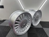 New 16 Inch Alpin Alloy Wheels in Silver with Wider 8" Rears to Suit BMW E30 4x100