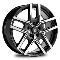 New 16 Inch Fox WX5 Alloy Wheels in Gloss Black Polished Face 1250kg Citroen Dispatch Peugeot Expert Toyota Proace Vauxhall Vivaro C 5x108