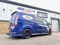New 18 Inch Fox WX5 Alloy Wheels In Gloss Black, 1050kg Load, Ford Transit Custom Gen 1 Van 5x160