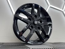 New 18 Inch Fox WX5 Alloy Wheels In Gloss Black, 1050kg Load, Ford Transit Custom Gen 1 Van 5x160