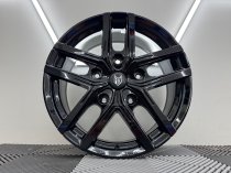 New 18 Inch Fox WX5 Alloy Wheels In Gloss Black, 1050kg Load, Ford Transit Custom Gen 1 Van 5x160