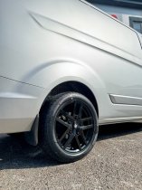New 18 Inch Fox WX5 Alloy Wheels In Gloss Black, 1050kg Load, Ford Transit Custom Gen 1 Van 5x160