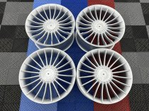 New 19 Inch Alpin Crinkle Spoke Alloy Wheels In Silver With Deeper 9.5" Rears 5x120/112