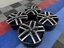 New 18 Inch Fox Wx5 Alloy Wheels In Gloss Black With Polished Face 1000kg Vw Transporter T5 T6 Crafter 5x120