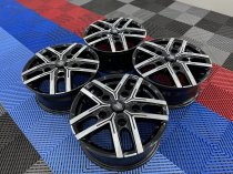 New 18 Inch Fox Wx5 Alloy Wheels In Gloss Black With Polished Face 1000kg Vw Transporter T5 T6 Crafter 5x120