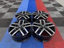 New 18 Inch Fox Wx5 Alloy Wheels In Gloss Black With Polished Face 1000kg Vw Transporter T5 T6 Crafter 5x120